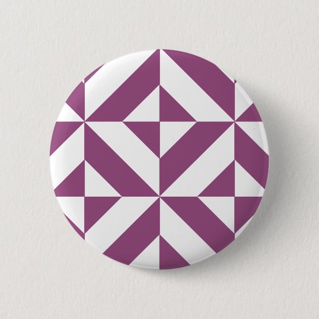 Badge Rond 5 Cm Cube Déco géométrique violet chaud (Devant)