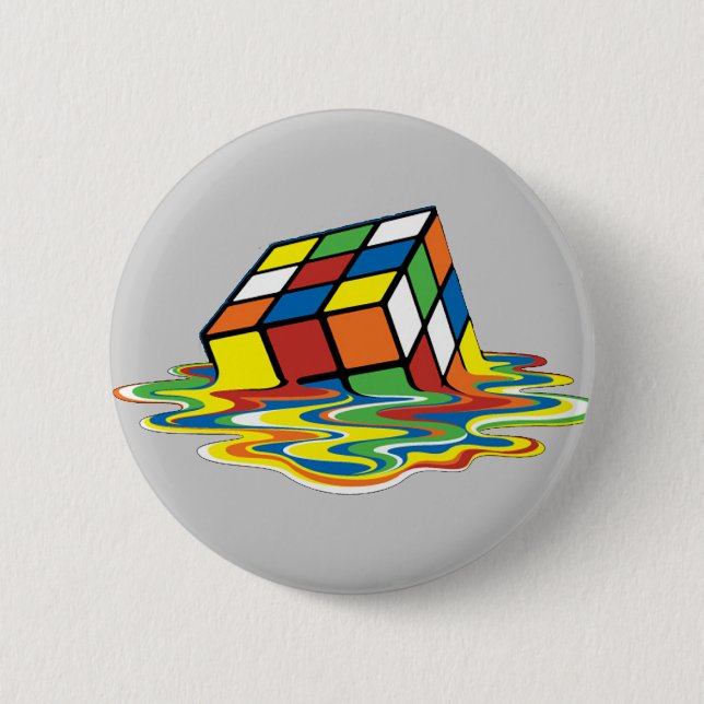 Badge Rond 5 Cm Cube Magique (Devant)