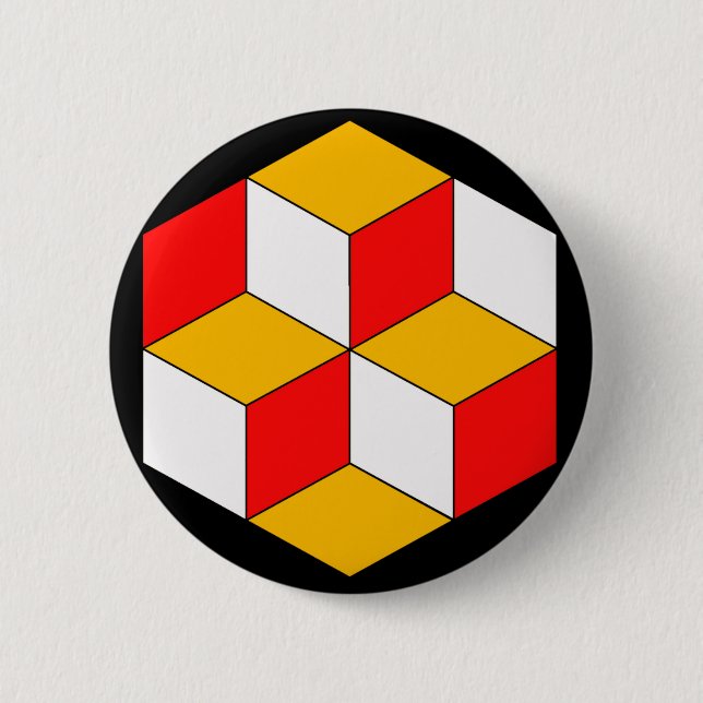 Badge Rond 5 Cm cubes 3d (Devant)