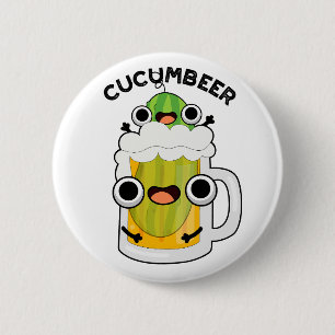 Badge Rond 5 Cm Cucum-beer Funny Beer Pun