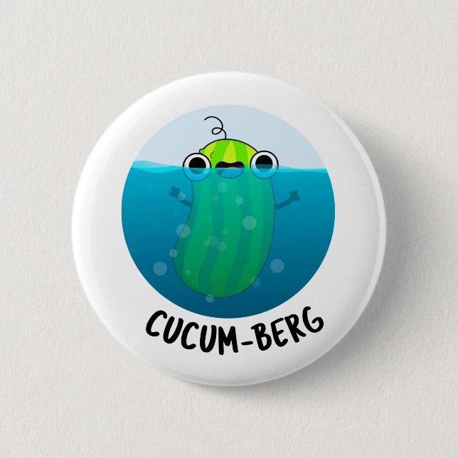 Badge Rond 5 Cm Cucum-berg Funny Concomber Pun (Devant)