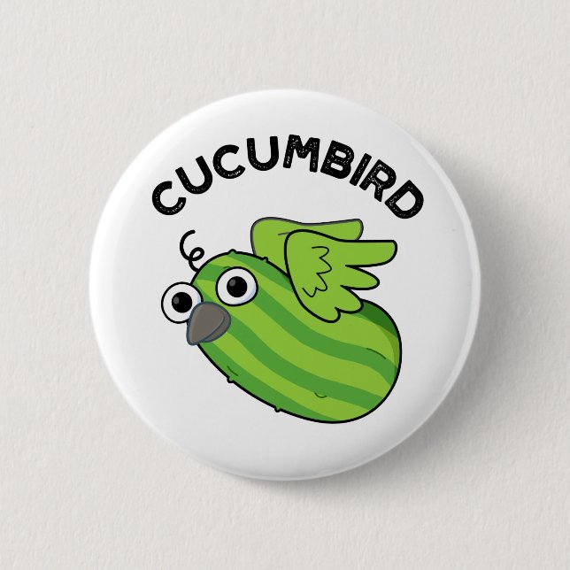 Badge Rond 5 Cm Cucumbird Fundy Veggie Cucumber Pun (Devant)