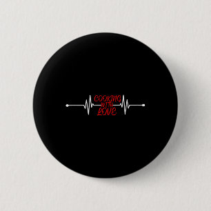 Badge Rond 5 Cm Cuisine Avec Amour Drôle Cuisine Chef Cadeau