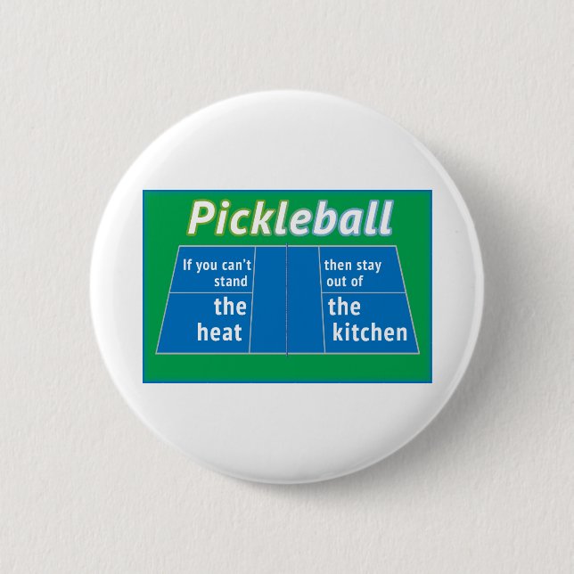 Badge Rond 5 Cm Cuisine chauffante Pickleball (Devant)