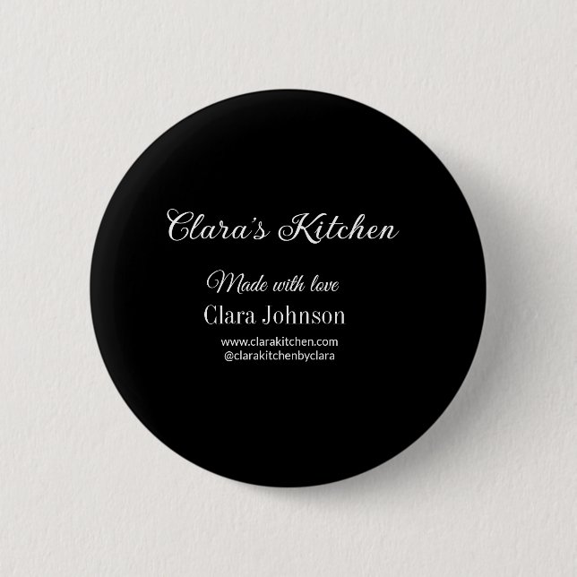Badge Rond 5 Cm cuisine cuisine chef ajouter restaurant nom du tra (Devant)