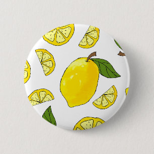 Badge Rond 5 Cm Cuisine Motif citron Oeuvre d'art Fruit Motif citr