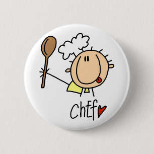 Badge Rond 5 Cm Cuisinier masculin