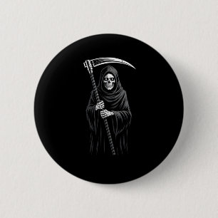 Badge Rond 5 Cm Cuite Grave Reaper Éffrayant Grave Candy Digger Mo