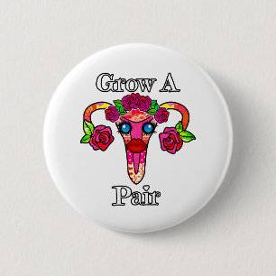 Badge Rond 5 Cm Cultiver une paire Cuterus Kawaii Uterus