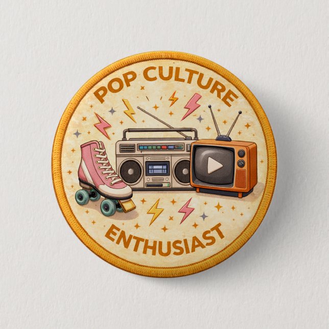 Badge Rond 5 Cm Culture Populaire (Devant)