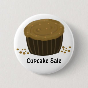 Badge Rond 5 Cm Cupcake au chocolat - Vente Cupcake