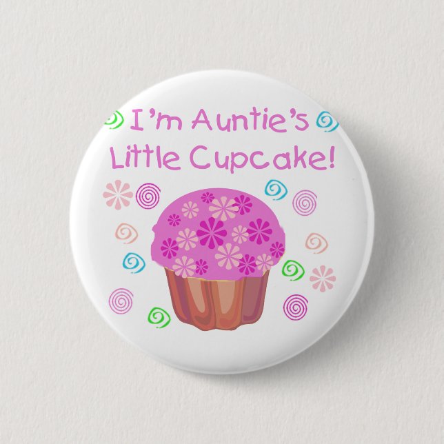 Badge Rond 5 Cm Cupcake de tante (Devant)