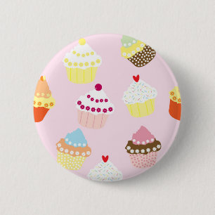 Badge Rond 5 Cm Cupcakes