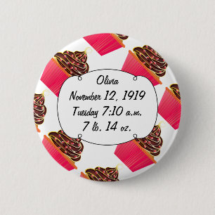 Badge Rond 5 Cm Cupcakes