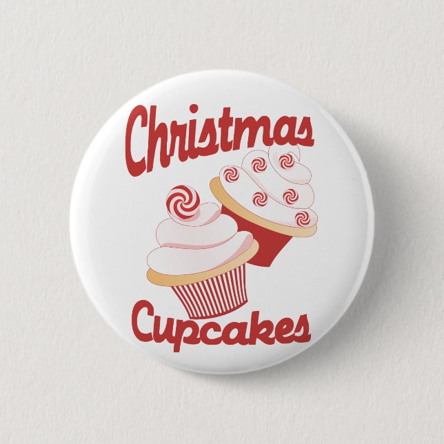 Badge Rond 5 Cm Cupcakes de Noël (Devant)