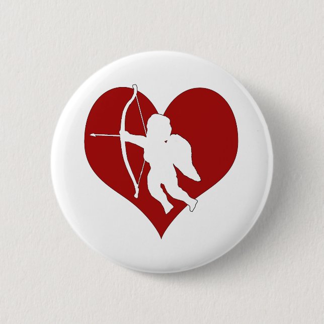 Badge Rond 5 Cm Cupidé dans un coeur (Devant)