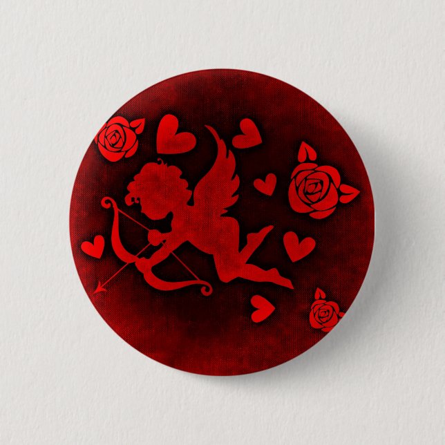 Badge Rond 5 Cm Cupido rouge (Devant)