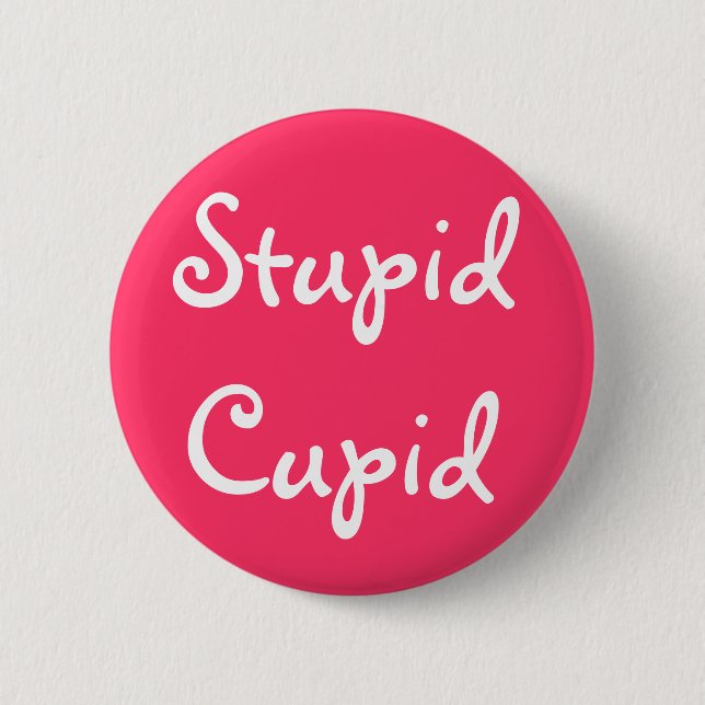 Badge Rond 5 Cm Cupidon stupide (Devant)