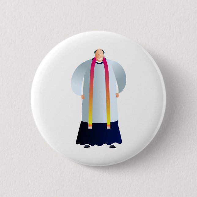 Badge Rond 5 Cm Curé (Devant)