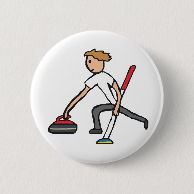 Badge Rond 5 Cm Curling (Devant)