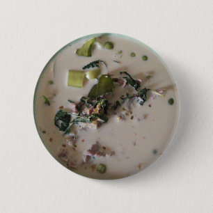 Badge Rond 5 Cm Curry vert thaïlandais [แ ก ง เ ขี ย ว  de la ห] .