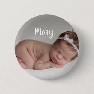Badge Rond 5 Cm Custom photo and name button personalized