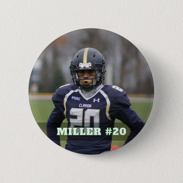 Badge Rond 5 Cm Custom photo sports button / pin football (Devant)