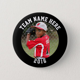 Badge Rond 5 Cm Custom Photo Sports pin / button with team name