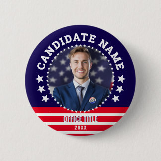 Badge Rond 5 Cm Custom Political Election Campaign Candidate Name