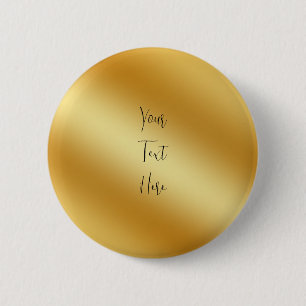 Badge Rond 5 Cm Custom Solid Gold Ajouter votre texte ici