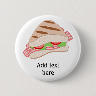 Badge Rond 5 Cm Customiser ce graphique sandwich BLT