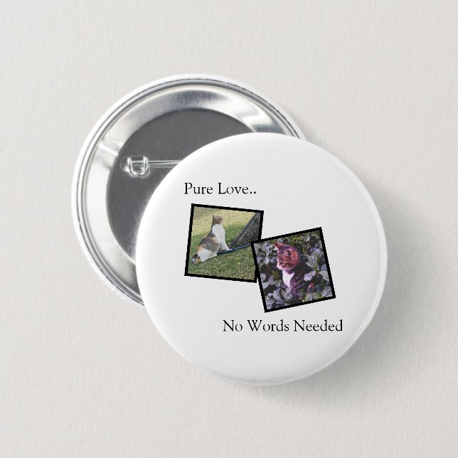 Badge Rond 5 Cm Customizable Pet Pin Button (Devant & derrière)