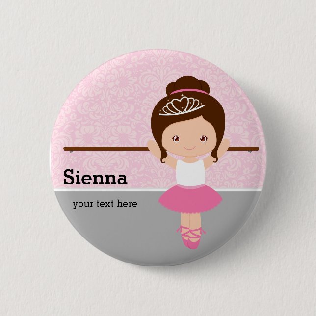 Badge Rond 5 Cm Cute Ballerina (Devant)