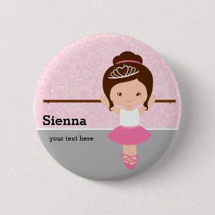Badge Rond 5 Cm Cute Ballerina