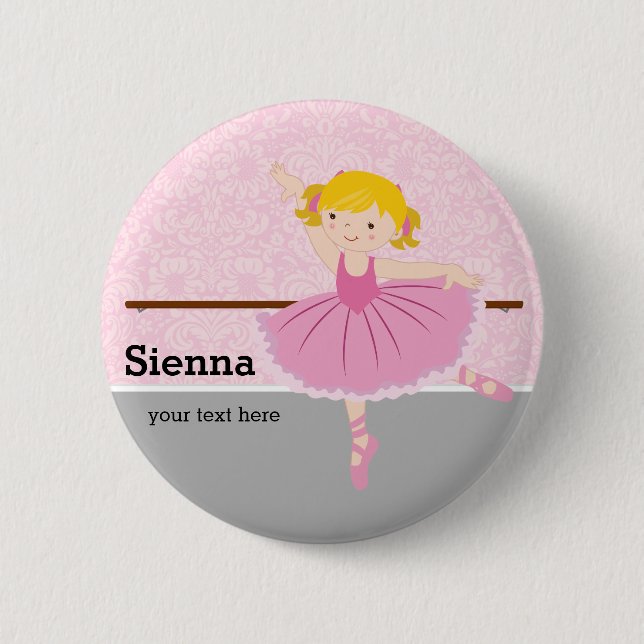 Badge Rond 5 Cm Cute Ballerina (Devant)