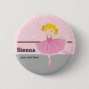 Badge Rond 5 Cm Cute Ballerina