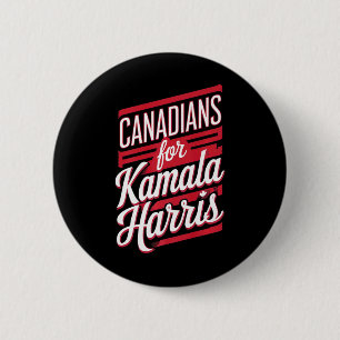 Badge Rond 5 Cm Cute Canadian Girls For Kamala Harris Canada Cat L