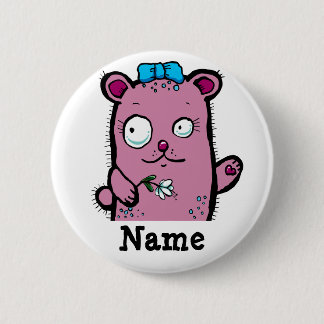 Badge Rond 5 Cm Cute Cartoon Girl Bear Wtuurl