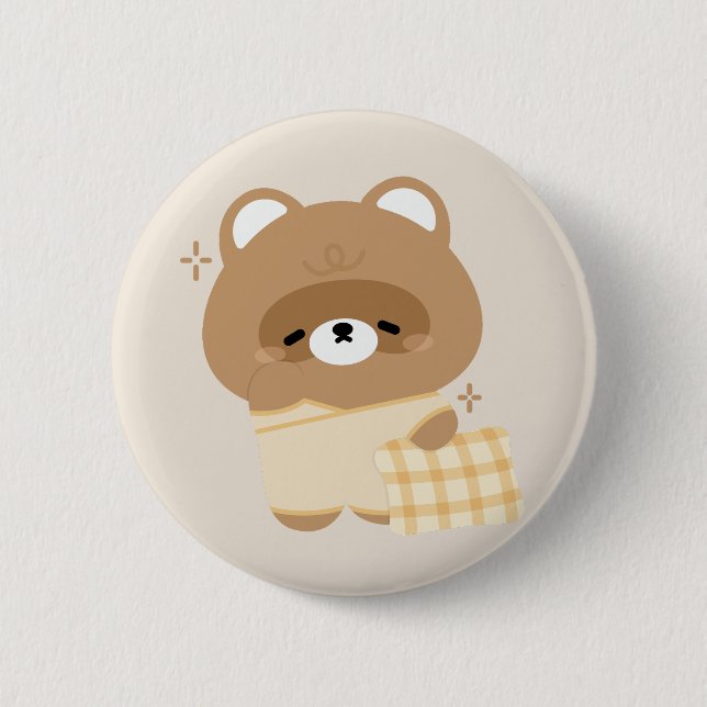 Badge Rond 5 Cm Cute castor (Devant)
