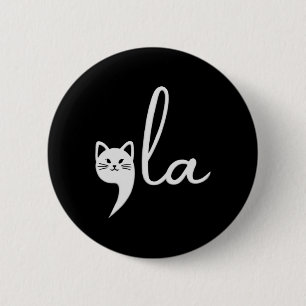 Badge Rond 5 Cm Cute Cat Comma-la Kamala Harris Président 2024