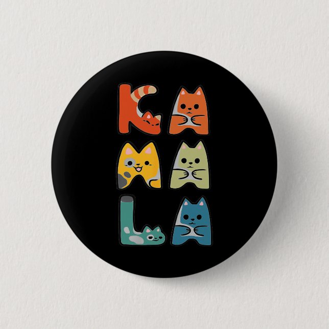 Badge Rond 5 Cm Cute Chat Letting Positif (Devant)