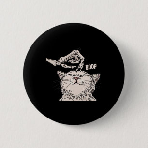 Badge Rond 5 Cm Cute Chat Squelette Halloween Femme Animaux de com