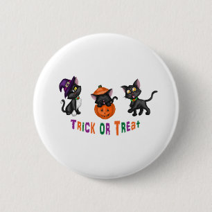 Badge Rond 5 Cm Cute chats d'Halloween