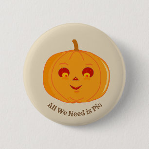 Badge Rond 5 Cm Cute Citrouille Halloween