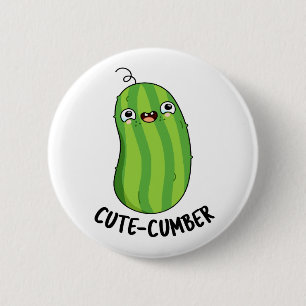 Badge Rond 5 Cm Cute Concombre Cute Concombre Pun