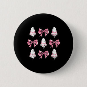 Badge Rond 5 Cm Cute Coquette Bow Costume d'Halloween Fantôme B