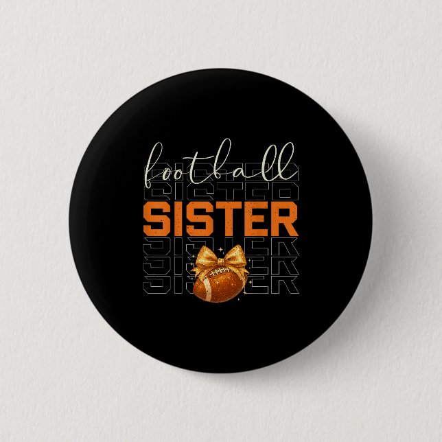 Badge Rond 5 Cm Cute Coquette Bow Srt Fantasy Football Sister Foot (Devant)
