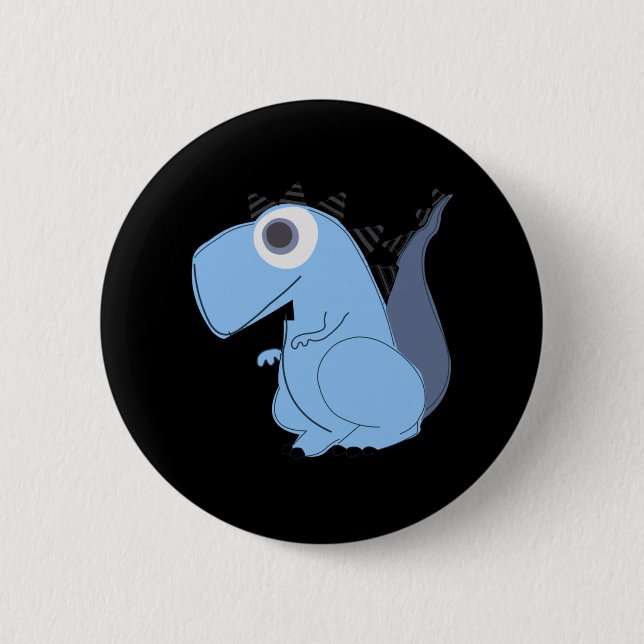 Badge Rond 5 Cm Cute Dinosaur (Devant)