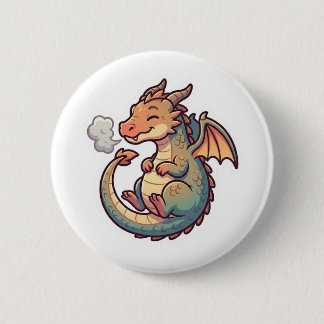 Badge Rond 5 Cm Cute Dragon Zodiac