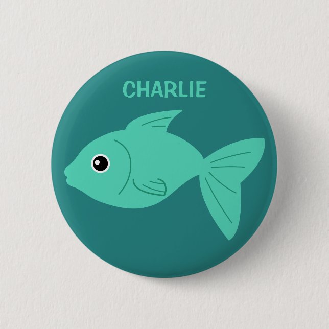 Badge Rond 5 Cm Cute Fish custom buttons (Devant)